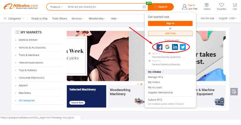 Hướng dẫn đăng ký tài khoản Alibaba trong 2 phút 3 Đăng ký tài khoản Alibaba