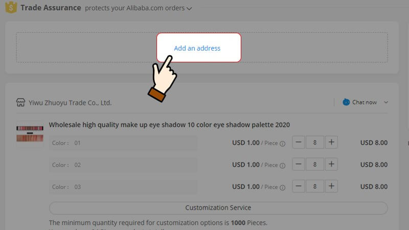 Hướng dẫn cách mua hàng trên Alibaba chỉ với 5 bước 8 Điền thông tin địa chỉ