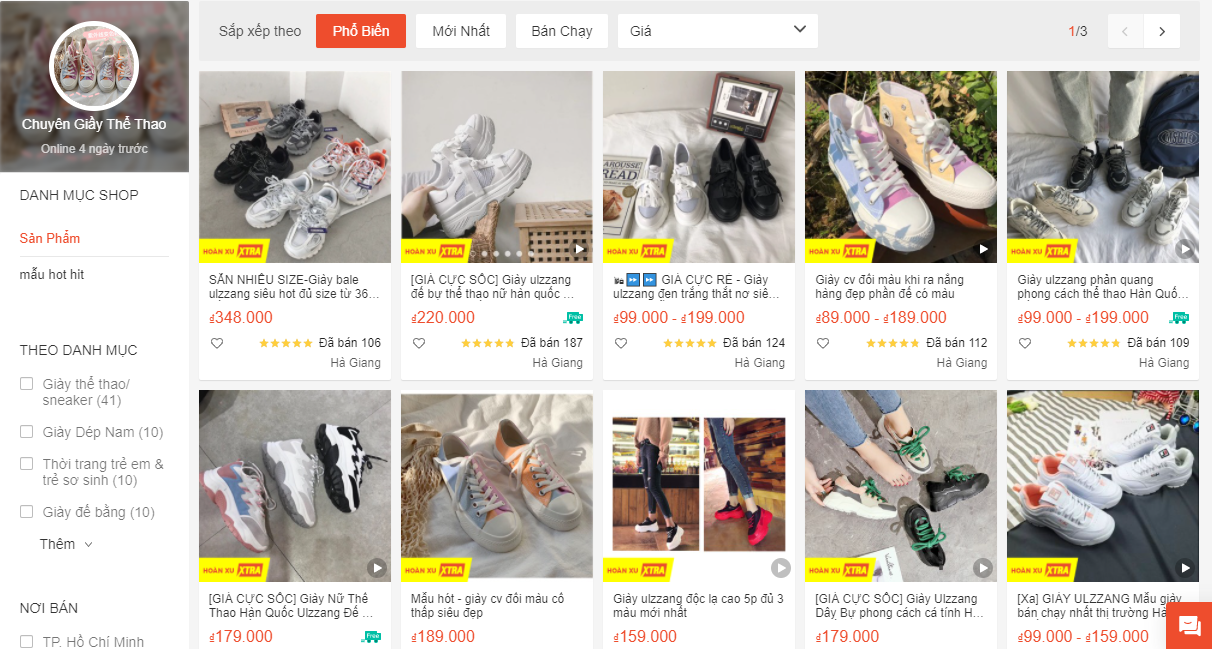Top 5 shop order giày sneaker quảng châu cực xinh trên shopee