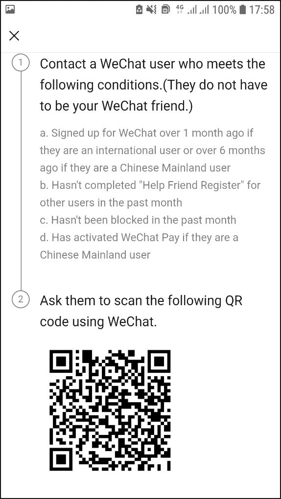 Xác thực tài khoản Wechat