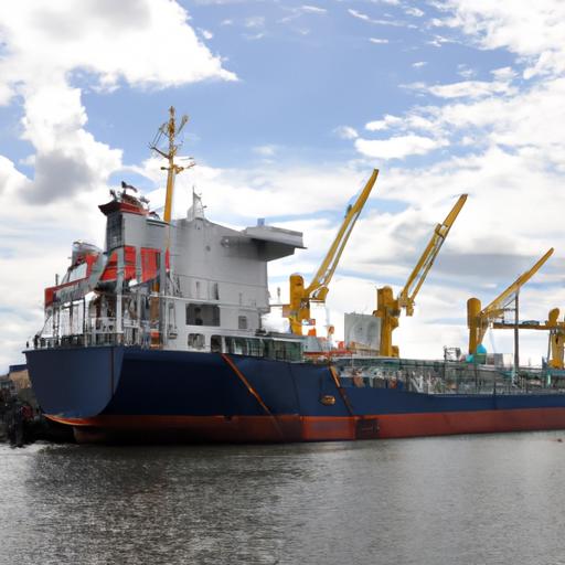 Tàu vận chuyển hàng hóa neo đậu tại cảng, sẵn sàng vận chuyển hàng hóa giá rẻ tới Trung Quốc.