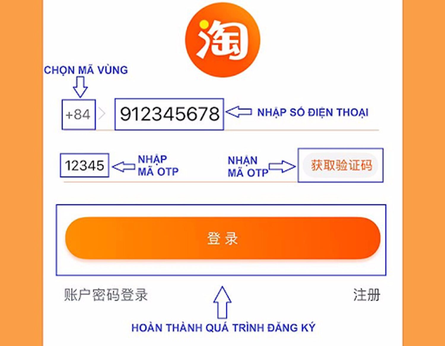 Tạo tài khoản Taobao để đặt hàng taobao giá rẻ hà nội