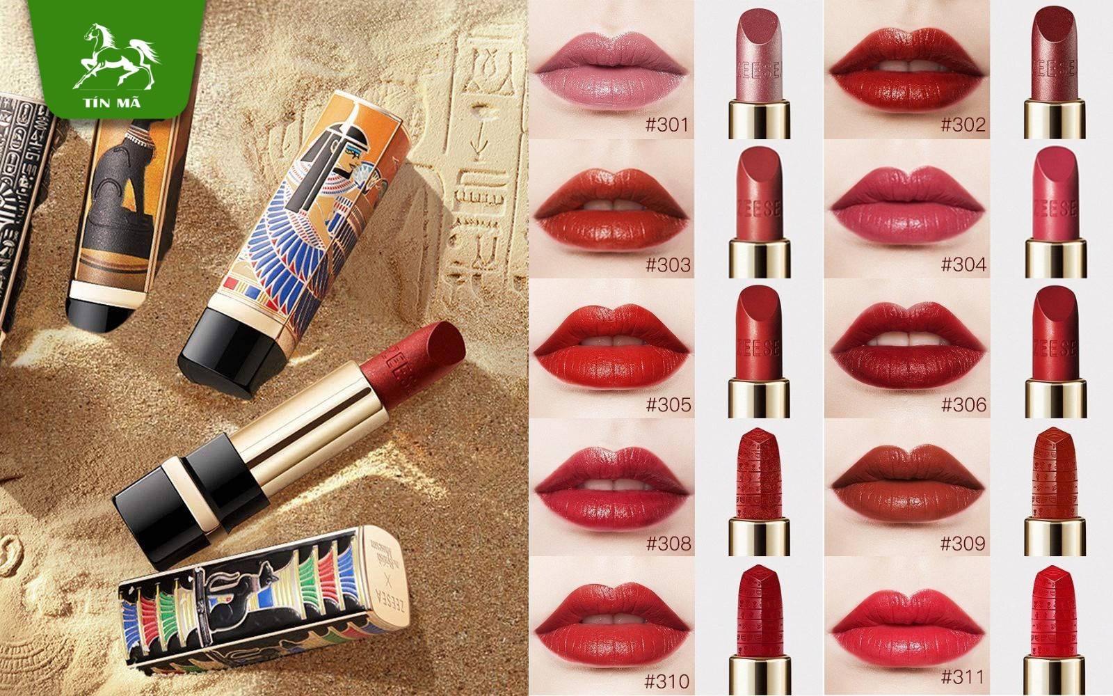 Son môi nội địa Trung Quốc Zeesea Luxury Satin Lipstick với thiết kế cuốn hút, độc đáo