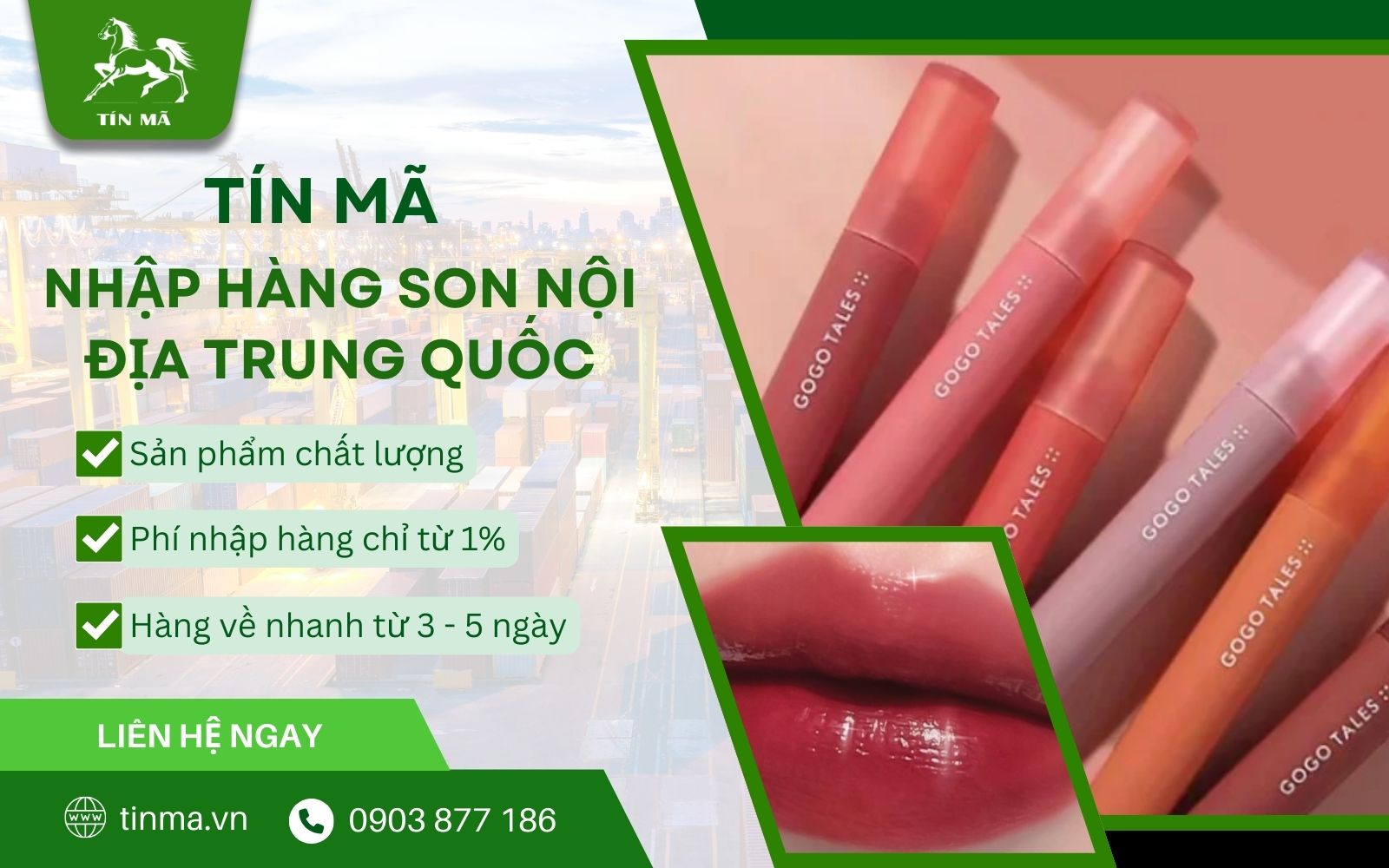 Tín Mã Logistics hỗ trợ tìm nguồn hàng son nội địa Trung giá tốt