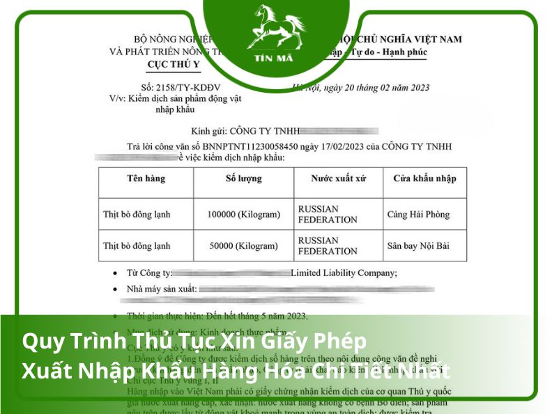 Quy trình thủ tục xin giấy phép xuất nhập và các giấy tờ liên quan