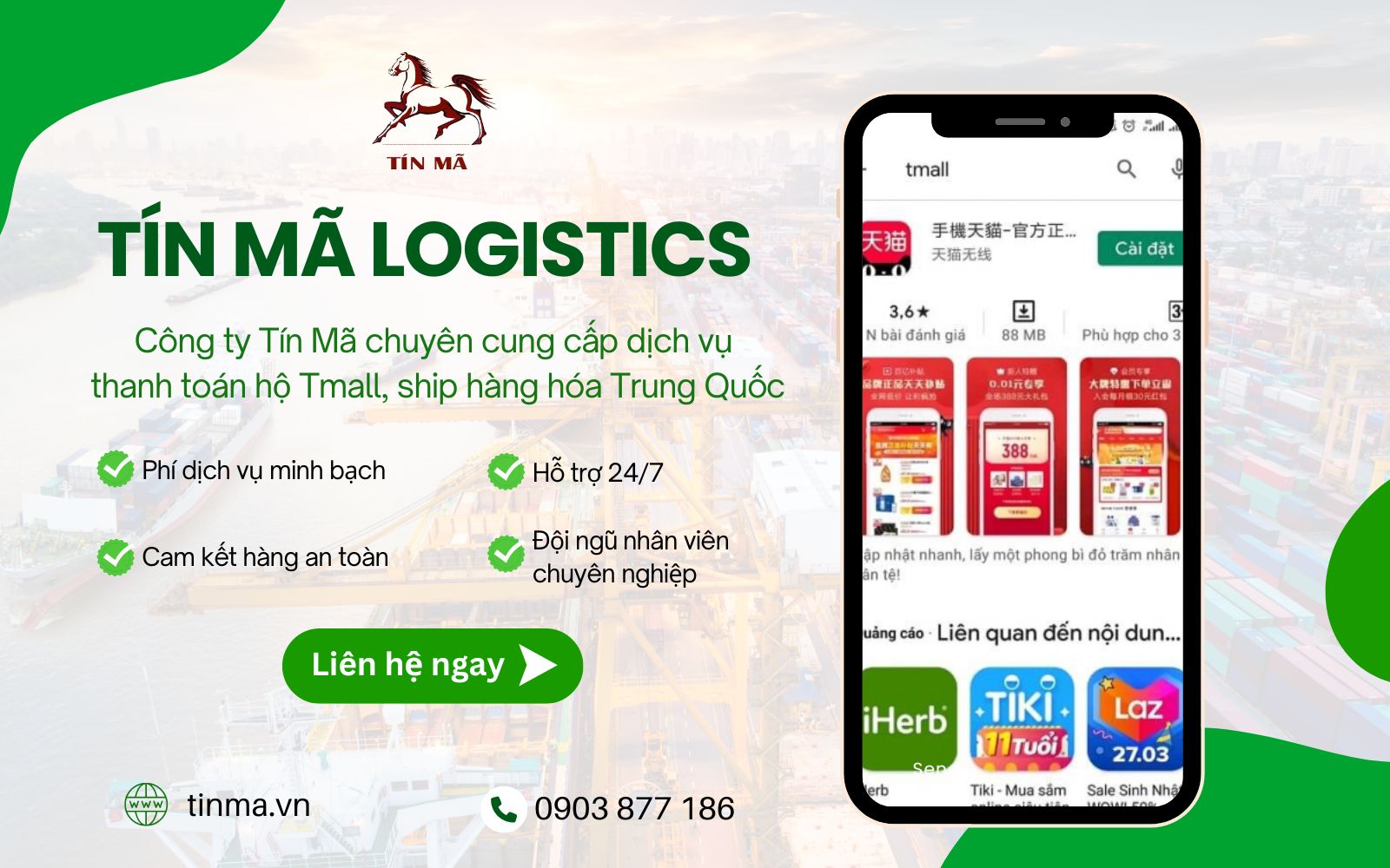 Tín Mã chuyên order hộ hàng tmall giá rẻ, uy tín