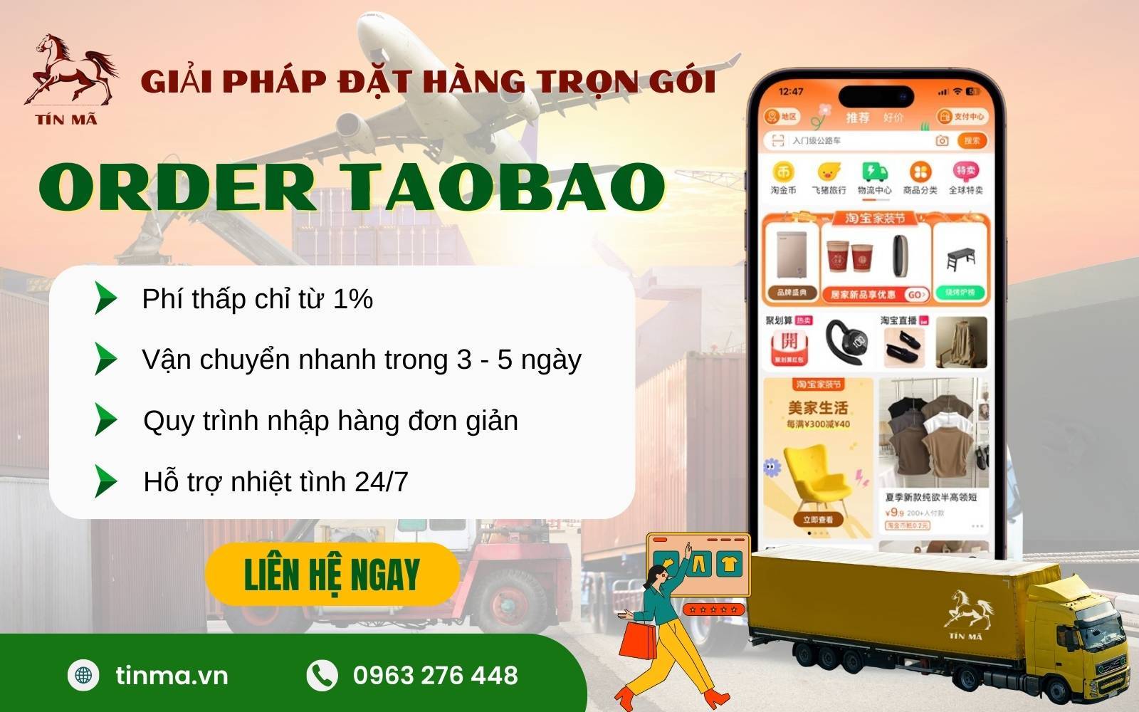 Order Taobao uy tín khi tài khoản Taobao bị đóng băng với Tín Mã Logistics