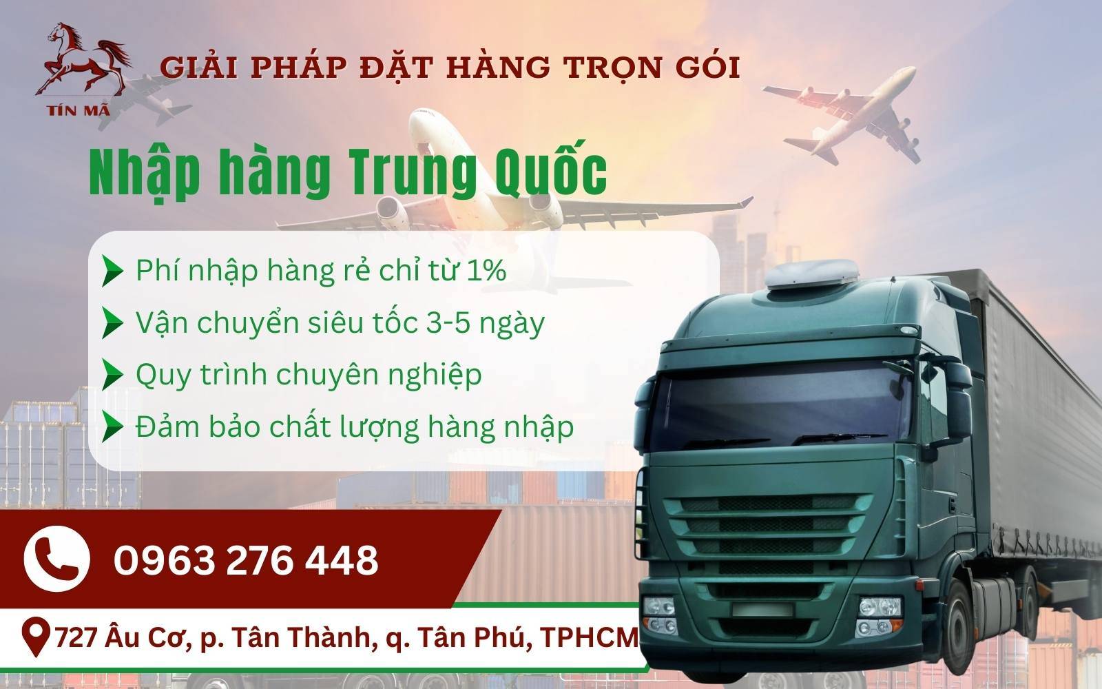 Nhập hàng Trung Quốc nhanh chóng, giá rẻ tại Tín Mã Logistics