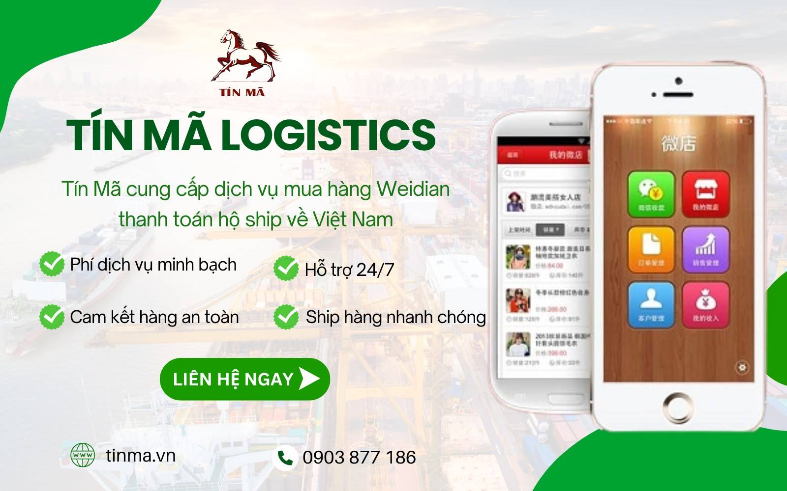 Đặt hàng Weidian tiện lợi an toàn với Tín Mã Logistics