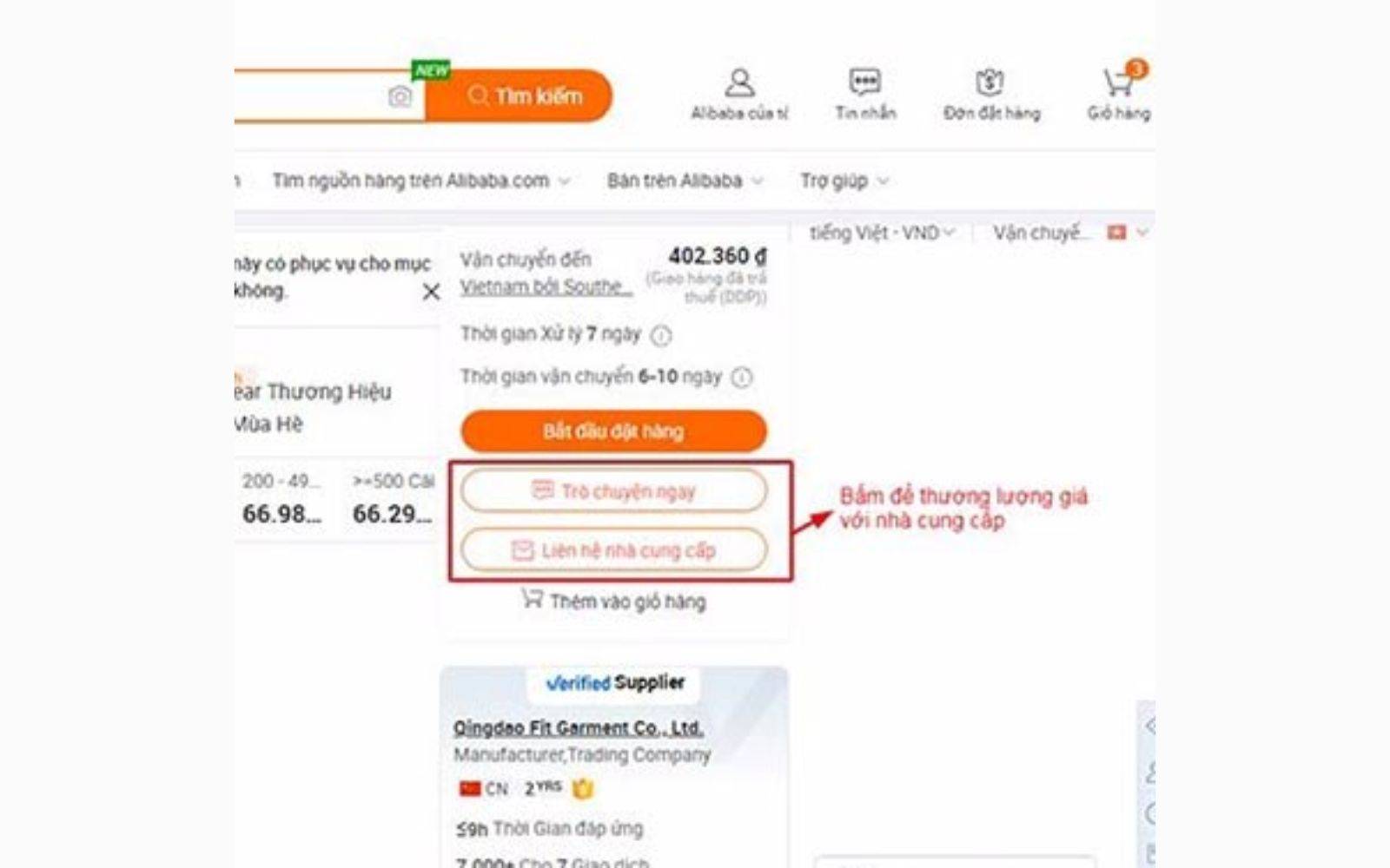 Thương lượng giá với nhà cung cấp Thương lượng giá với nhà cung cấp để có giá tốt khi mua hàng hoá Alibaba