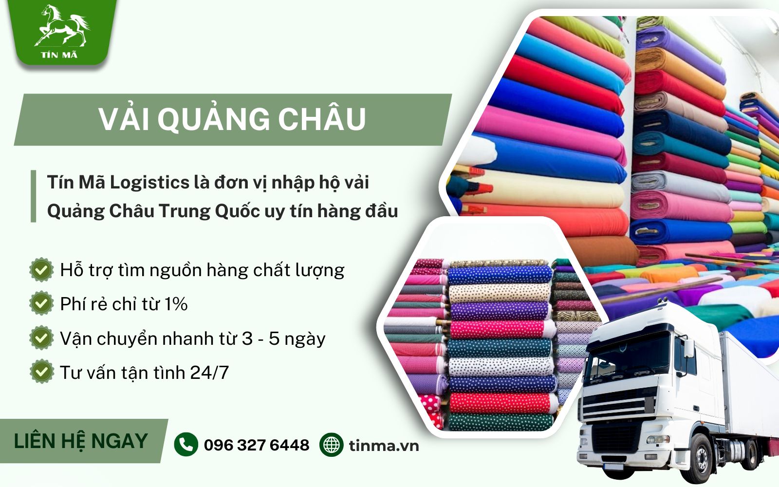 Tín Mã order hộ vải từ Quảng Châu Trung Quốc nhanh chóng, tiết kiệm