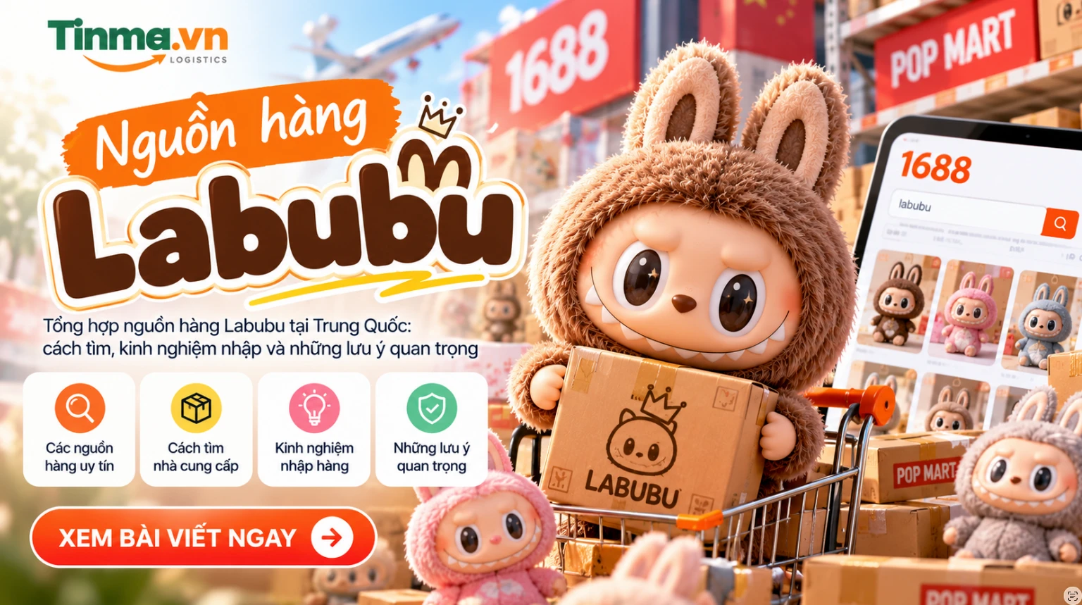 Nhập sỉ nguồn hàng Labubu chất lượng, giá tốt qua Tín Mã Logistics