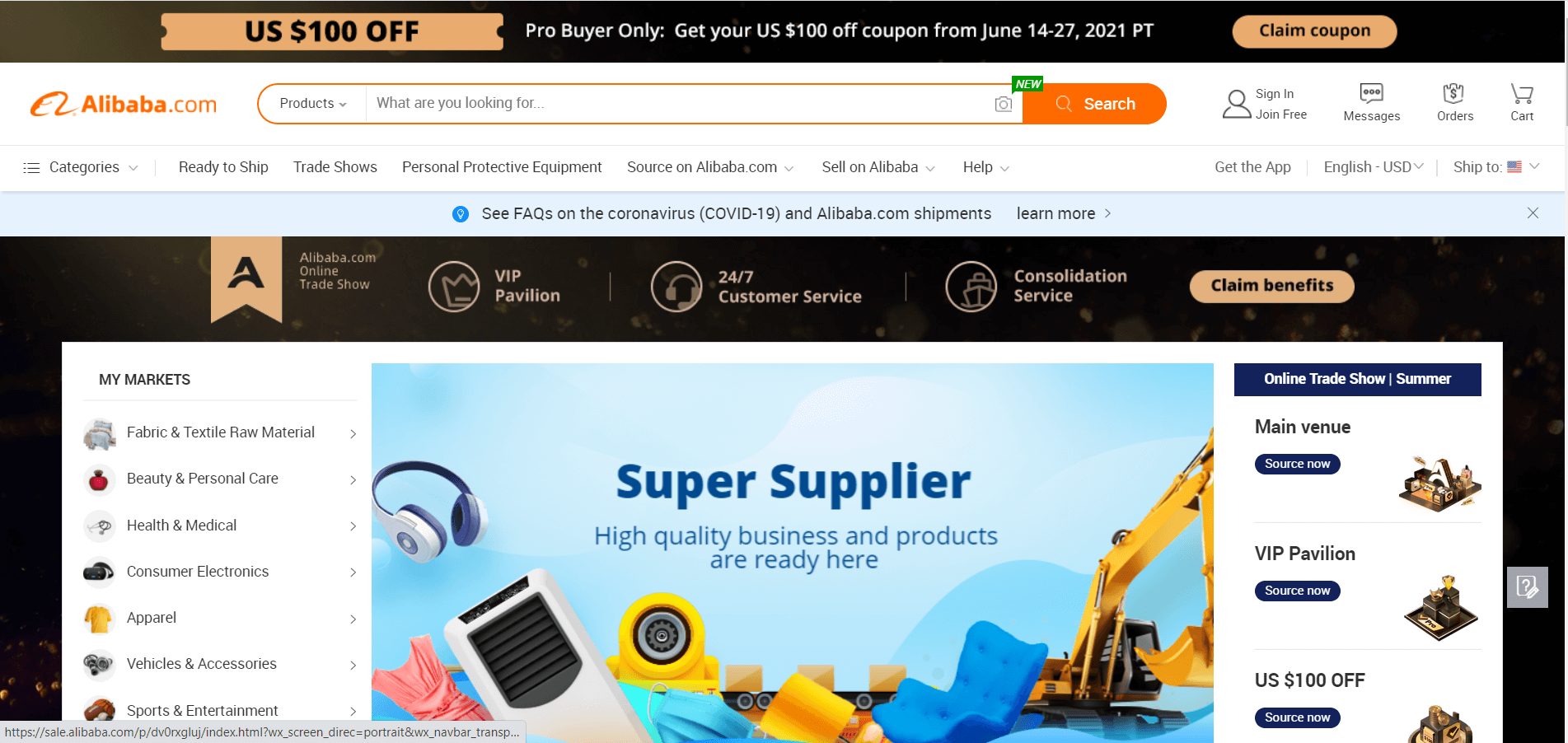 Hướng dẫn đăng ký tài khoản Alibaba trong 2 phút 2 Sàn thương mại điện tử Alibaba