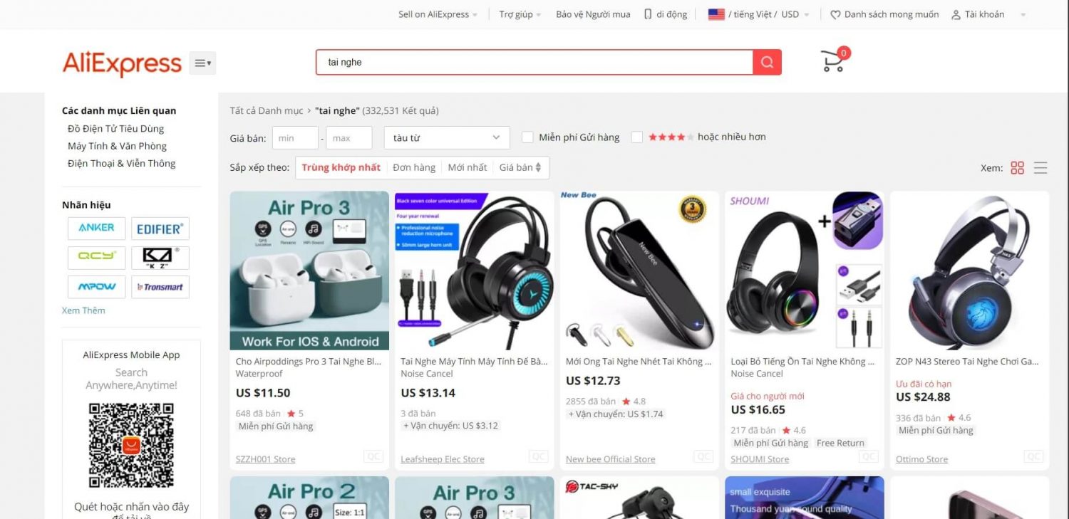 TOP 3 cách mua hàng trên Aliexpress giá rẻ, nhanh chóng và tiện lợi 5 Tìm kiếm sản phẩm Aliexpress