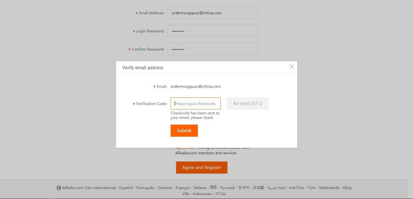 Hướng dẫn đăng ký tài khoản Alibaba trong 2 phút 8 Xác thực tài khoản Alibaba